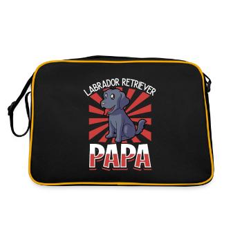 Labrador Retriever Papa - Labrador Retriever - Sac Retro - noir/or - Dos