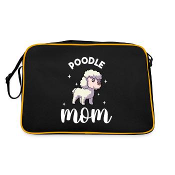 Maman caniche - Pudel - Sac Retro - noir/or - Dos