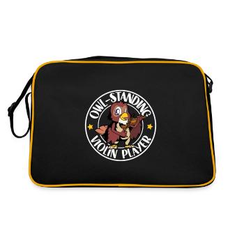 Hibou au violon - Sac Retro - noir/or - Dos