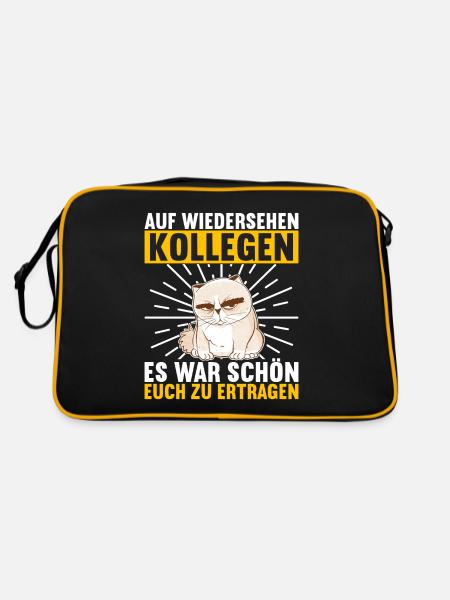 Abschiedsgeschenk Kollege Jobwechsel - Retro Tasche - Schwarz/Gold - Hinten