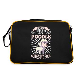 Jésus et mon caniche - Sac Retro - noir/or - Dos