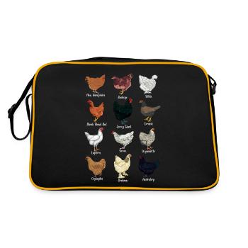 Chickens of the World - Chickens - Retro Bag - black/gold - Back