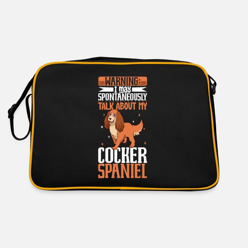 Cocker Spaniel Liebhaber Retro Tasche