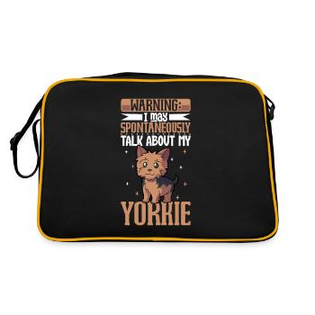 Amoureux du Yorkshire Terrier - Sac Retro - noir/or - Dos