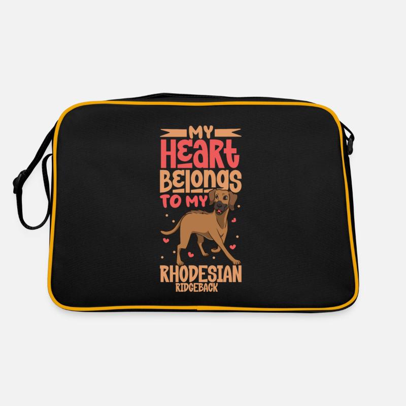 Hundeliebe - Rhodesian Ridgeback Retro Tasche