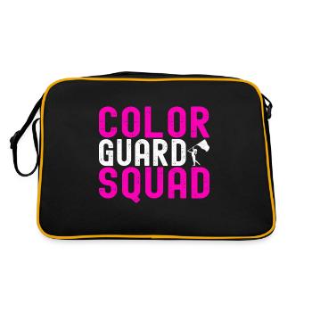 Drapeau agitant la fanfare garde de couleur - Sac Retro - noir/or - Dos