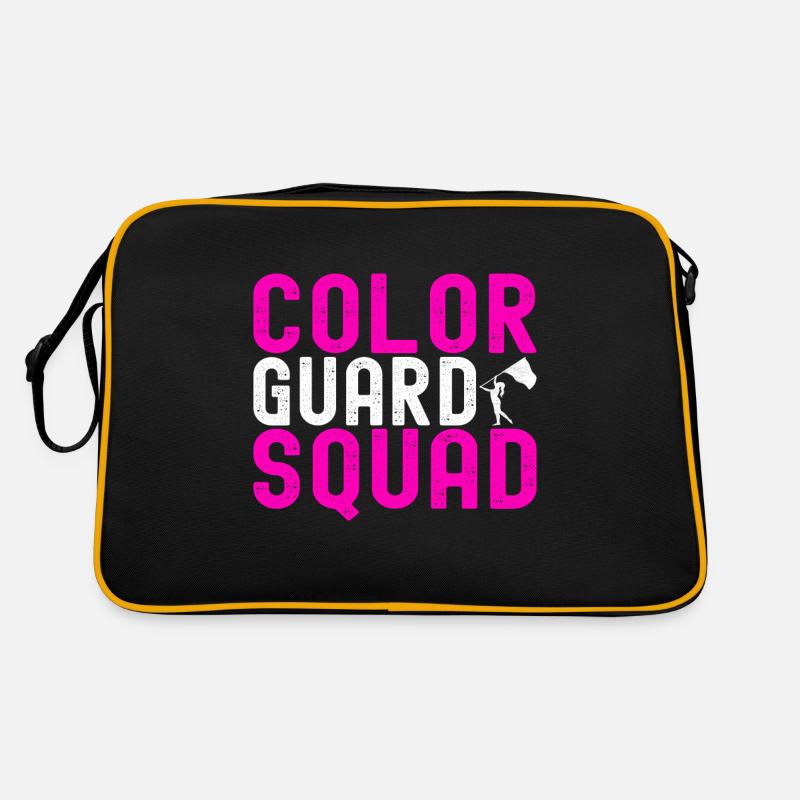 Flag Waving Marching Band Color Guard Retro Bag