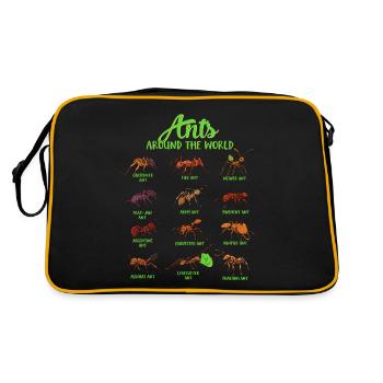 Ants of the World - Ant Species - Retro Bag - black/gold - Back