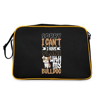 Projets avec mon bouledogue - Sac Retro - noir/or - Dos