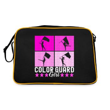Drapeau agitant la fanfare garde de couleur - Sac Retro - noir/or - Dos