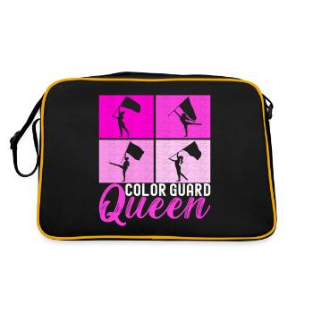 Drapeau agitant la fanfare garde de couleur - Sac Retro - noir/or - Dos