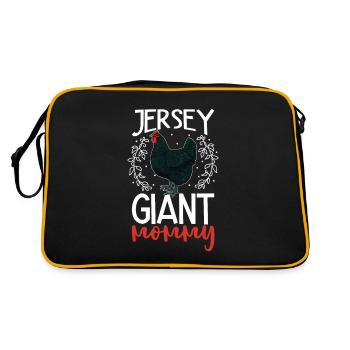 Jersey Giant Mama - Retro Tasche - Schwarz/Gold - Hinten