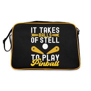 Pinball Flipper - Retro Bag - black/gold - Back