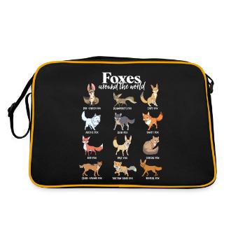 Many species of foxes - foxes of the world - Retro Bag - black/gold - Back