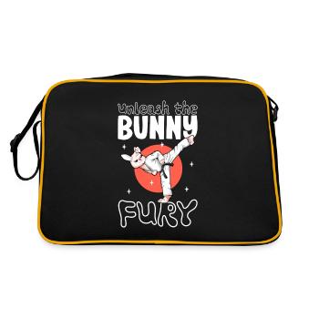 Bunny fait du Hapkido - Sac Retro - noir/or - Dos