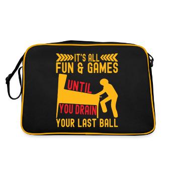 Pinball Flipper - Retro Bag - black/gold - Back