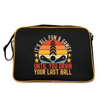 Pinball Flipper - Retro Bag - black/gold - Back