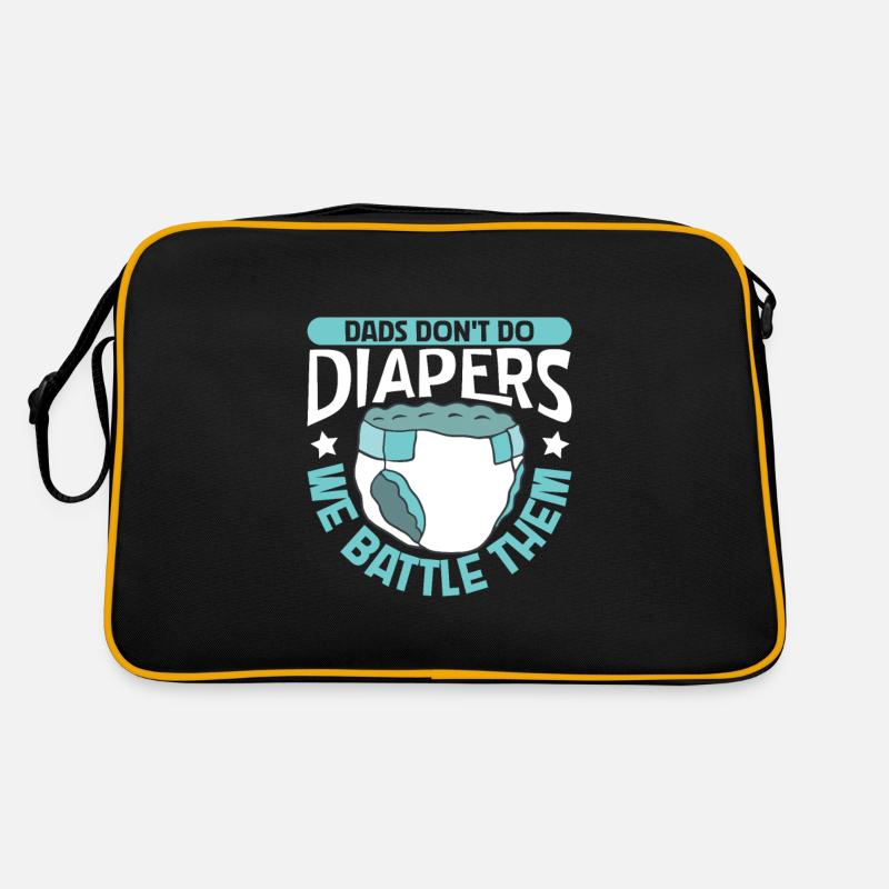 Väter bekämpfen Windeln - Baby wickeln Retro Tasche