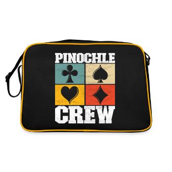 Binokel Pinochle - Retro Bag - black/gold - Back