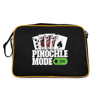 Binokel Pinochle - Retro Bag - black/gold - Back
