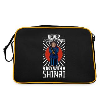 Never Underestimate a Boy with Shinai - Kendo - Retro Bag - black/gold - Back