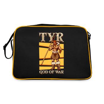 Dieu viking de la guerre Tyr - Sac Retro - noir/or - Dos