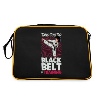 Ceinture noire à l’entraînement - Tang Soo Do - Sac Retro - noir/or - Dos