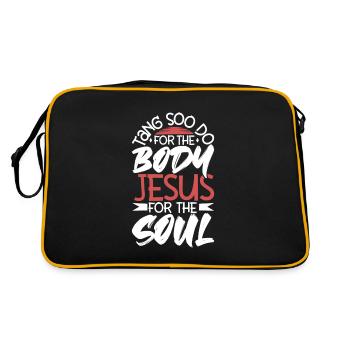 Jésus pour l’âme - Pour le corps Tang Soo Do - Sac Retro - noir/or - Dos
