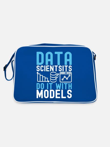 Data Science Datenanalyst - Retro Tasche - Blau/Weiß - Hinten