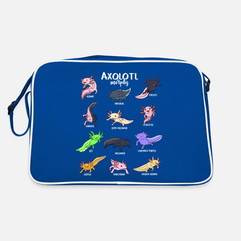 Différents types d’axolotl kawaii Sac Retro