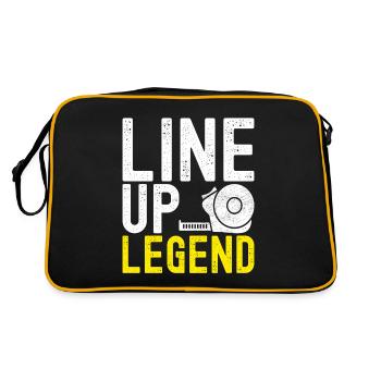 Fliesenleger Bodenleger - Retro Tasche - Schwarz/Gold - Hinten