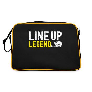Fliesenleger Bodenleger - Retro Tasche - Schwarz/Gold - Hinten