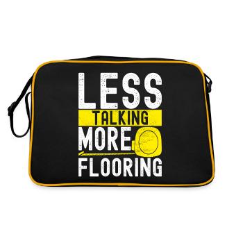 Fliesenleger Bodenleger - Retro Tasche - Schwarz/Gold - Hinten