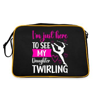 Majorette Gymnastics Majorettes Baton Twirling - Retro Bag - black/gold - Back