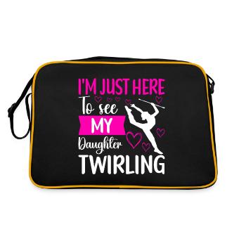 Majorette Gymnastics Majorettes Baton Twirling - Retro Bag - black/gold - Back