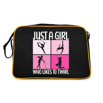 Majorette Gymnastics Majorettes Baton Twirling - Retro Bag - black/gold - Back