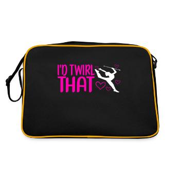 Majorette Gymnastics Majorettes Baton Twirling - Retro Bag - black/gold - Back
