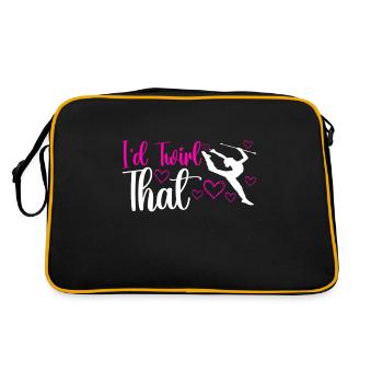 Majorette Gymnastics Majorettes Baton Twirling - Retro Bag - black/gold - Back