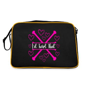 Majorette Gymnastics Majorettes Baton Twirling - Retro Bag - black/gold - Back