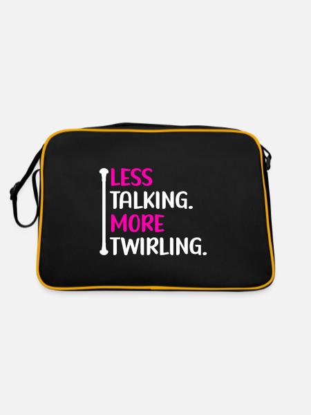 Majorette Gymnastics Majorettes Baton Twirling - Retro Bag - black/gold - Back