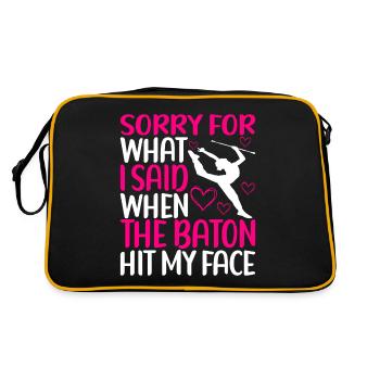 Majorette Gymnastics Majorettes Baton Twirling - Retro Bag - black/gold - Back