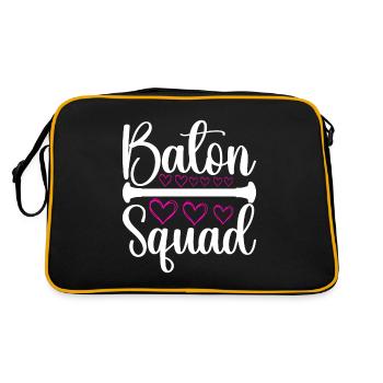 Majorette Gymnastics Majorettes Baton Twirling - Retro Bag - black/gold - Back