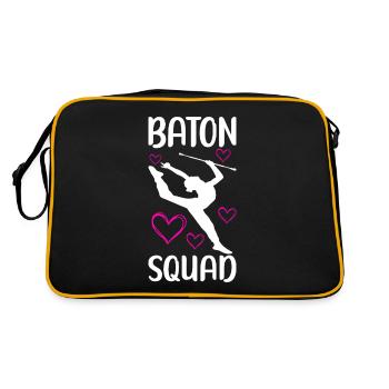 Majorette Gymnastics Majorettes Baton Twirling - Retro Bag - black/gold - Back
