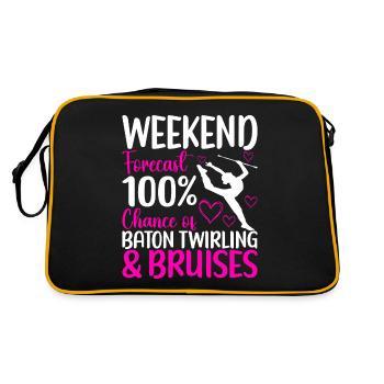 Majorette Gymnastics Majorettes Baton Twirling - Retro Bag - black/gold - Back