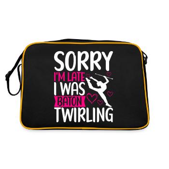 Majorette Gymnastics Majorettes Baton Twirling - Retro Bag - black/gold - Back