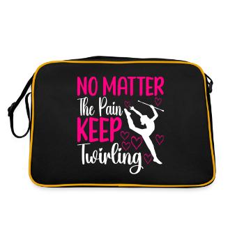 Majorette Gymnastics Majorettes Baton Twirling - Retro Bag - black/gold - Back