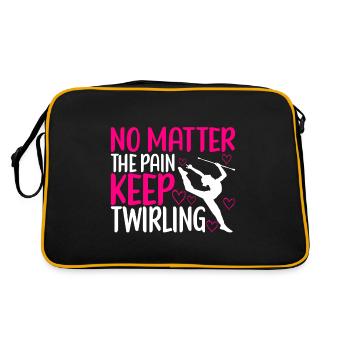 Majorette Gymnastics Majorettes Baton Twirling - Retro Bag - black/gold - Back