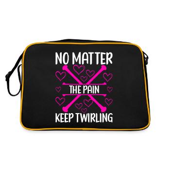 Majorette Gymnastics Majorettes Baton Twirling - Retro Bag - black/gold - Back