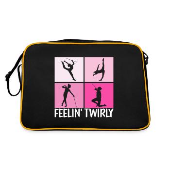 Majorette Gymnastics Majorettes Baton Twirling - Retro Bag - black/gold - Back