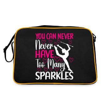 Majorette Gymnastics Majorettes Baton Twirling - Retro Bag - black/gold - Back